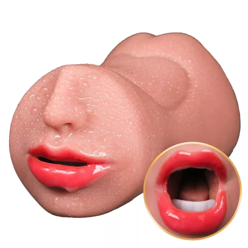 3-in-1 Masturbator für Männer aus Silikon mit realistischer Struktur für intensive Stimulation